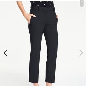 Ann Taylor Black stretch cotton ankle pants